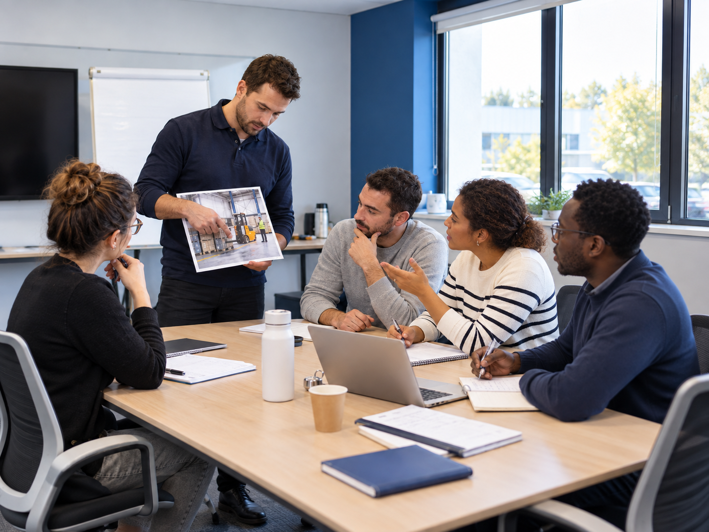 Illustration générée : formation participative à la prévention des risques